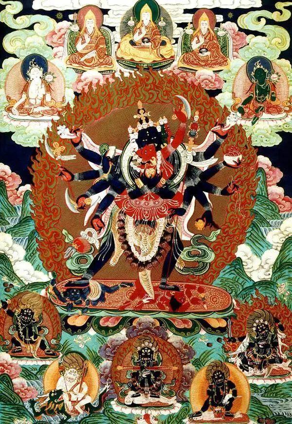 18世纪铜鎏金金刚杵,金刚橛钺刀