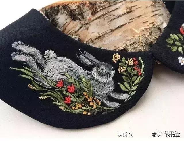 领口刺绣小花朵,刺绣花朵500种图片大全