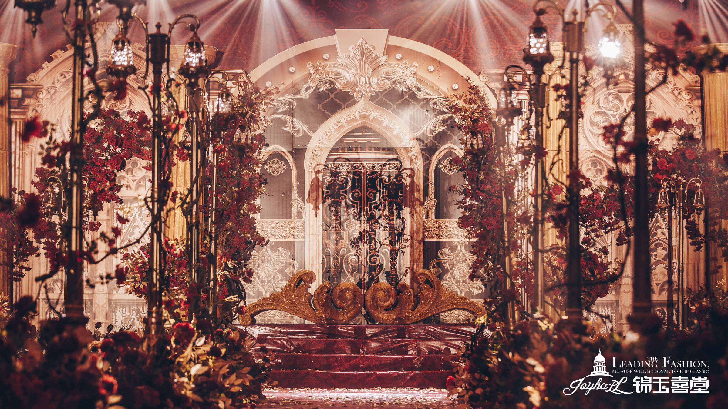 婚礼红金配色方案,红金搭配高端婚礼