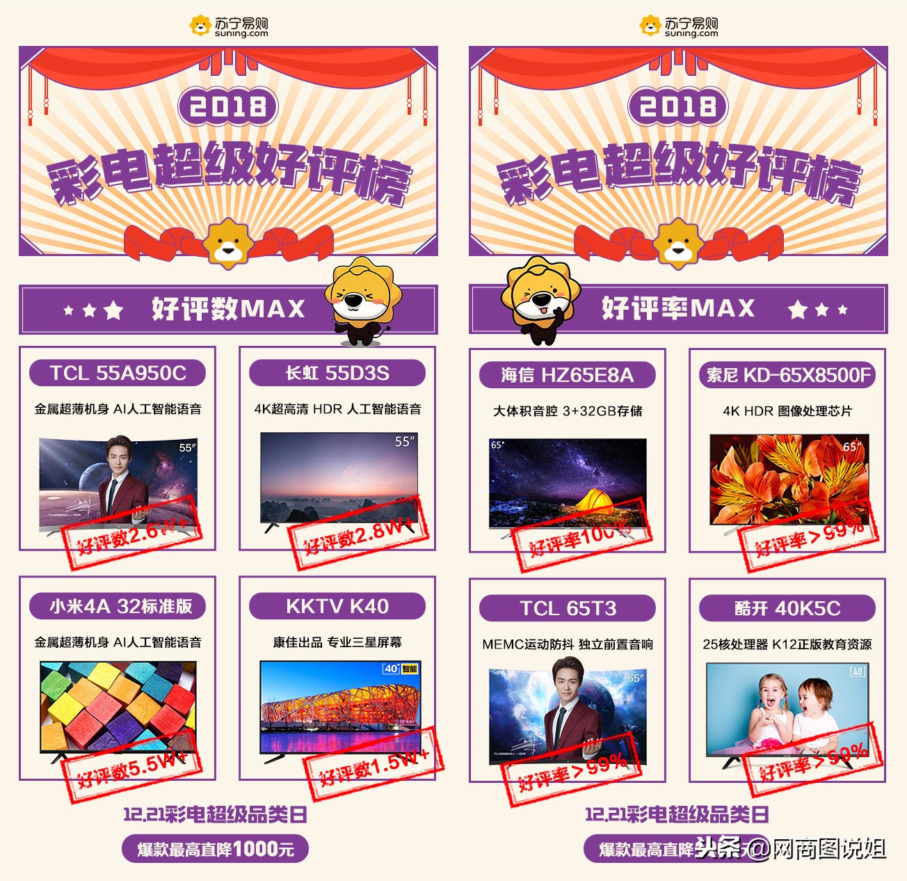 苏宁易购精选彩电,苏宁易购彩电精选