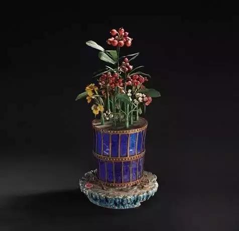 故宫里的玉石盆景,故宫景泰蓝盆景欣赏