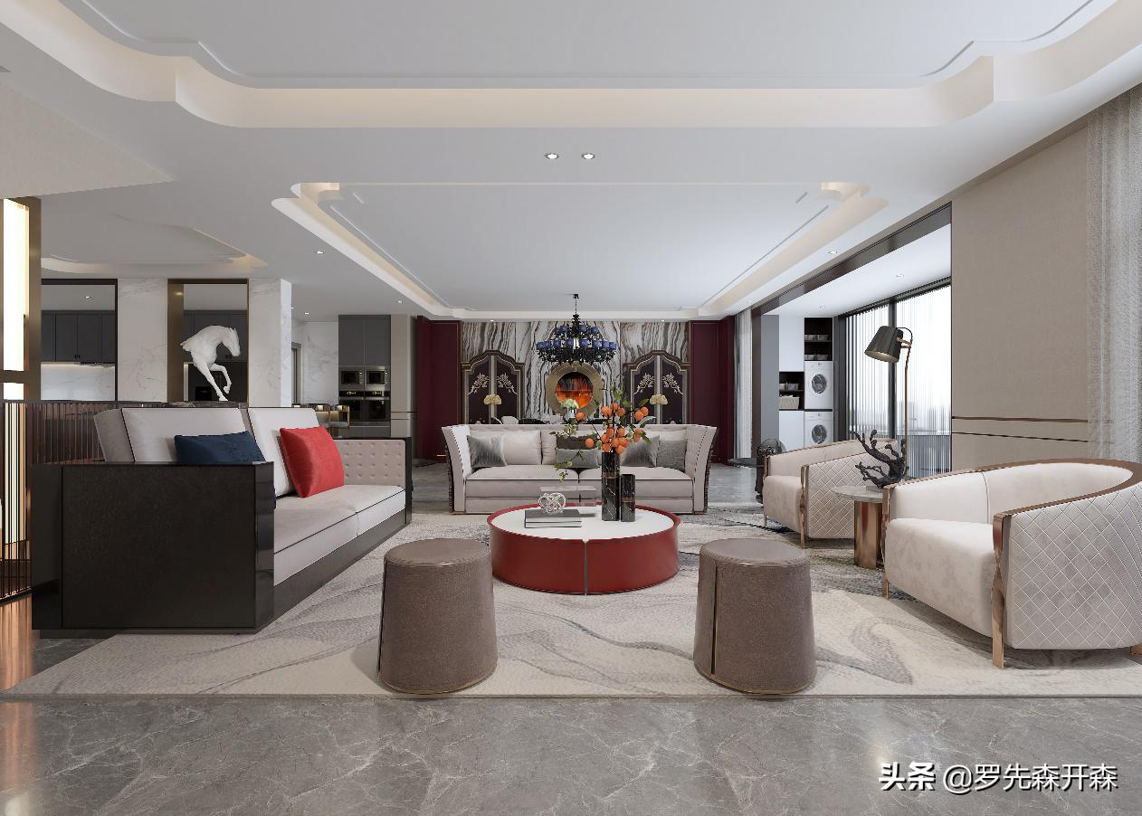 450㎡现代轻奢别墅软装设计；自然灵动，享现代雅士