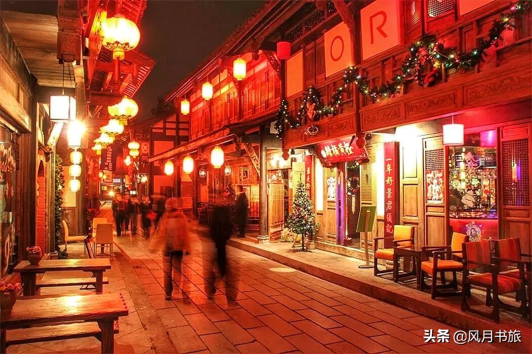 中国成都的锦里古街,成都最低调的三国古镇