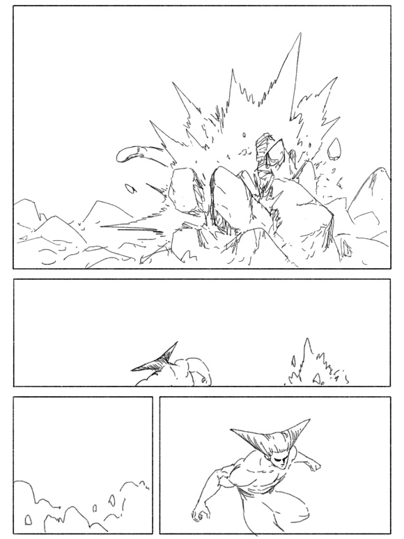 一拳超人原版漫画饿狼vs埼玉,一拳超人漫画vs重制版