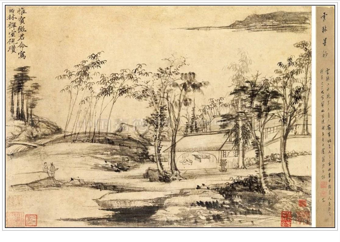 元代画家倪瓒绘画特点,元代倪瓒的代表画作