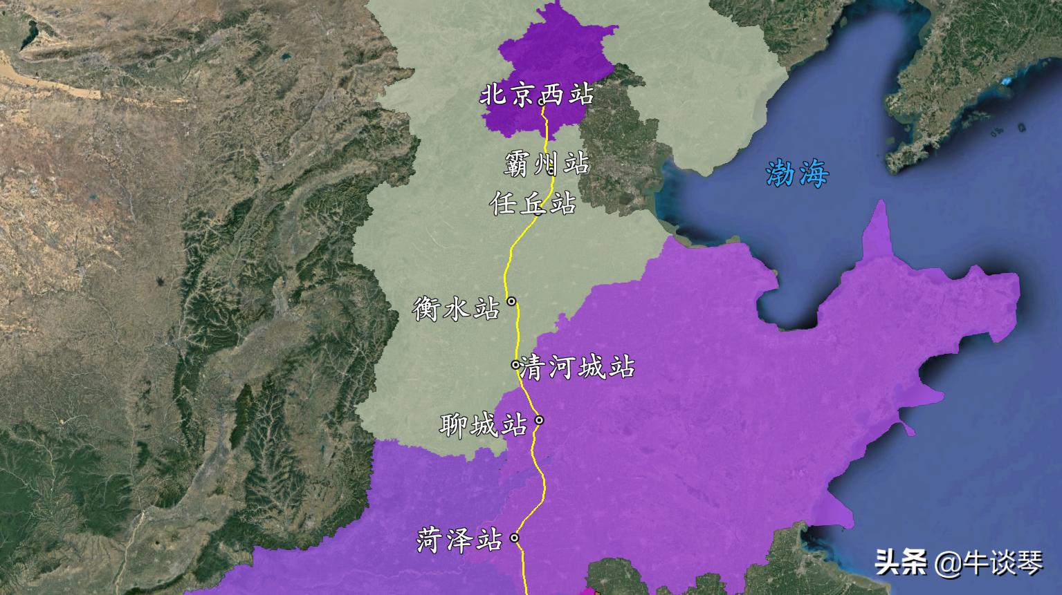 K105次列车运行线路图：北京西开往深圳，全程2372公里