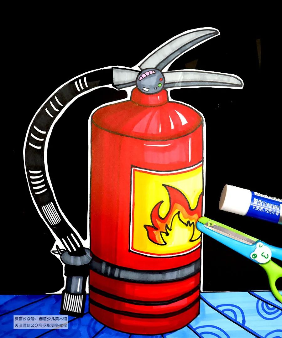 儿童画灭火器的教学目标,创意儿童画教程丙烯
