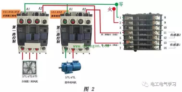 交流接触器1210与1810怎么接线,cjt1-10交流接触器实物接线图解