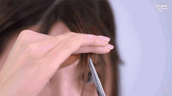 自己剪八字刘海教程学生简单,如何剪法式刘海教程学生