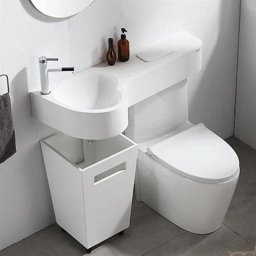 日本马桶节水,日本洗手间马桶和洗手池一体