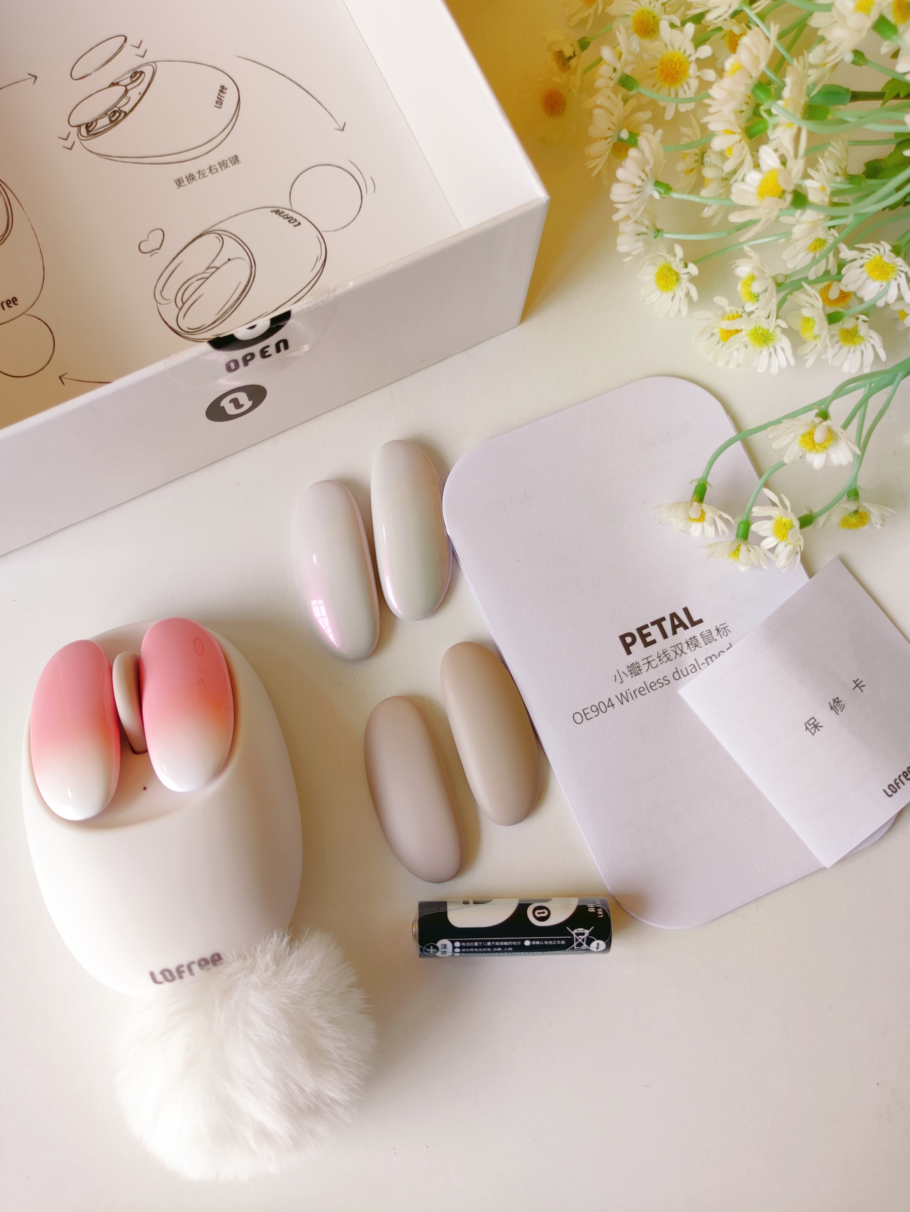 lofree洛斐无线蓝牙鼠标配对,洛斐小瓣鼠标和薯片鼠标对比