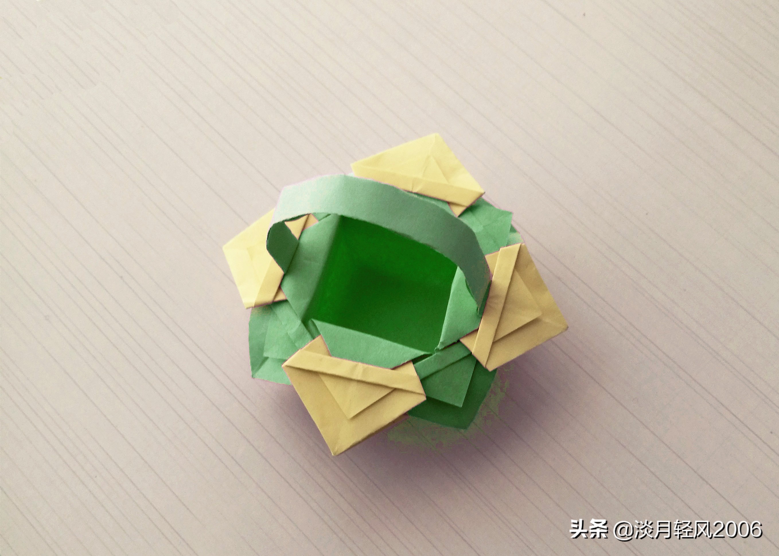 小花篮的折法手工,自制可爱的小花篮折纸