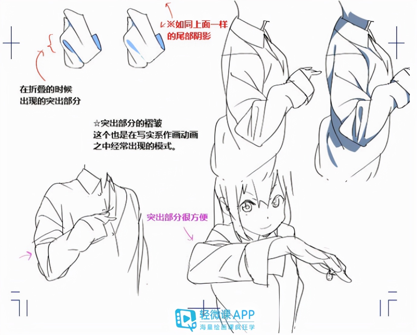 衣服褶皱怎么画简单的方法,简单的衣服褶皱画法