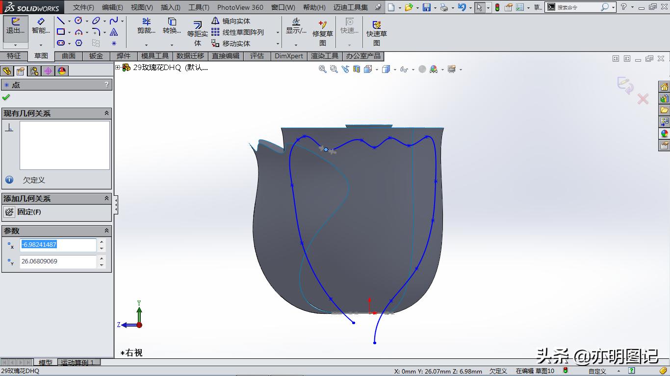 solidworks玫瑰花建模教程,玫瑰花建模solidworks尺寸图