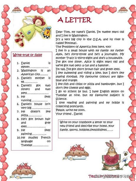 英语原版阅读reading,aletter英语作文翻译