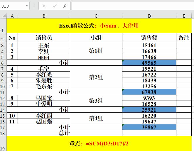 小Sum，大作用，这8种技巧，你不一定都掌握