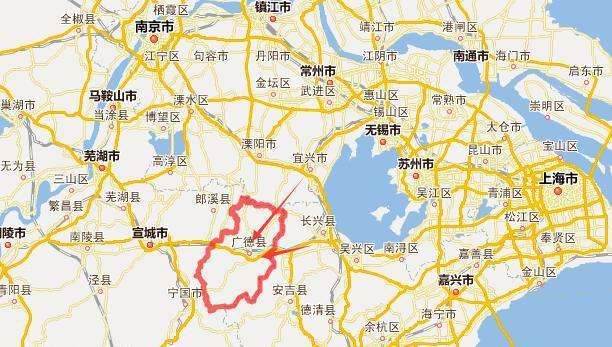 广德和宜兴交界处地图,江苏宜兴和浙江长兴交界