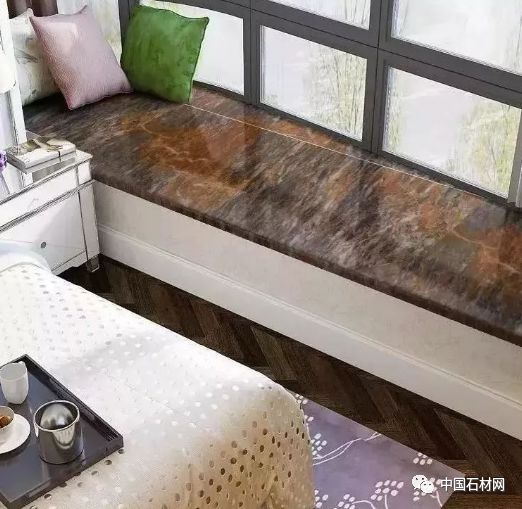 大理石飘窗质感,极简轻奢飘窗大理石