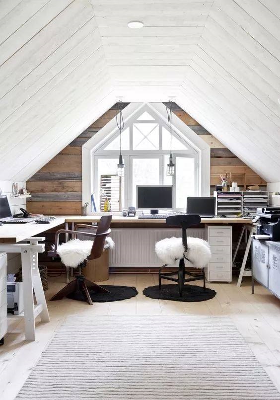 顶层带斜屋顶阁楼装修效果图,顶层阁楼斜屋顶设计效果图大全