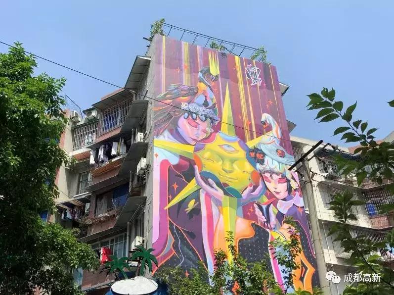 美丽乡村彩绘墙网红打卡,教你刷出一面不土气的网红彩色墙