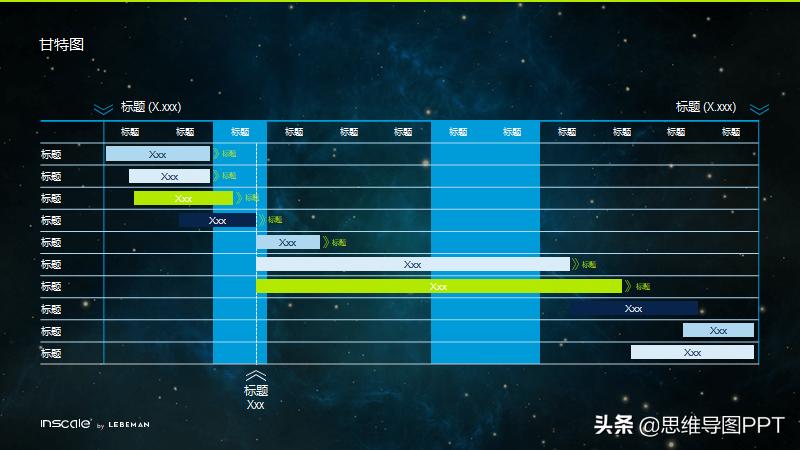 黄绿色ppt模板简约过渡页,以黄蓝绿为基础色调的ppt模板