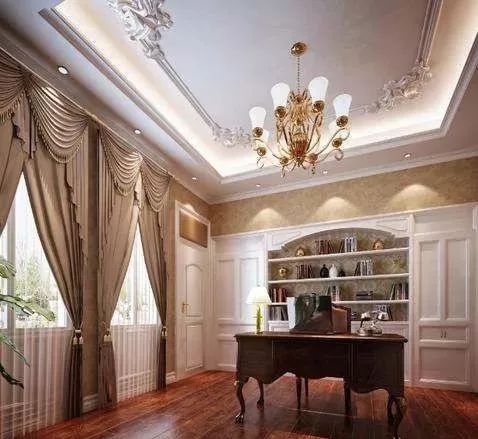 别墅客厅窗帘最新款式效果图,2020别墅窗帘