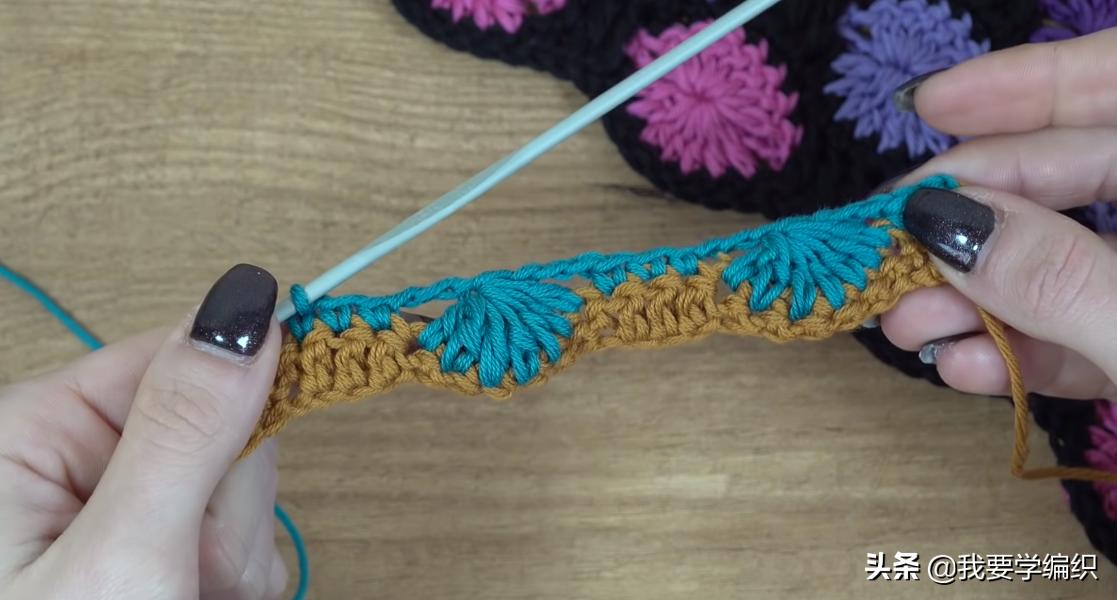 高雅钩针花朵100款图解,漂亮的钩针配色花样太美建议珍藏