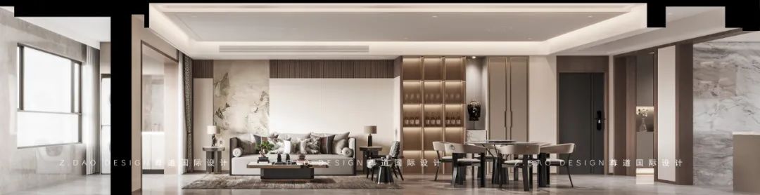 合肥177㎡「高速静安·春晖里」现代中式雅宅，演绎中式对称美学