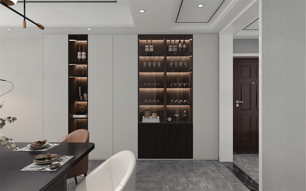 大连华润海中国新中式装修,大连绿城海上明月109平中国风装修