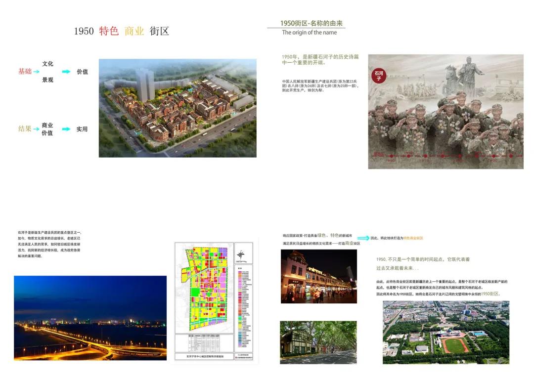 大卫新作｜石河子市1950商业街区,原1号小区概念规划