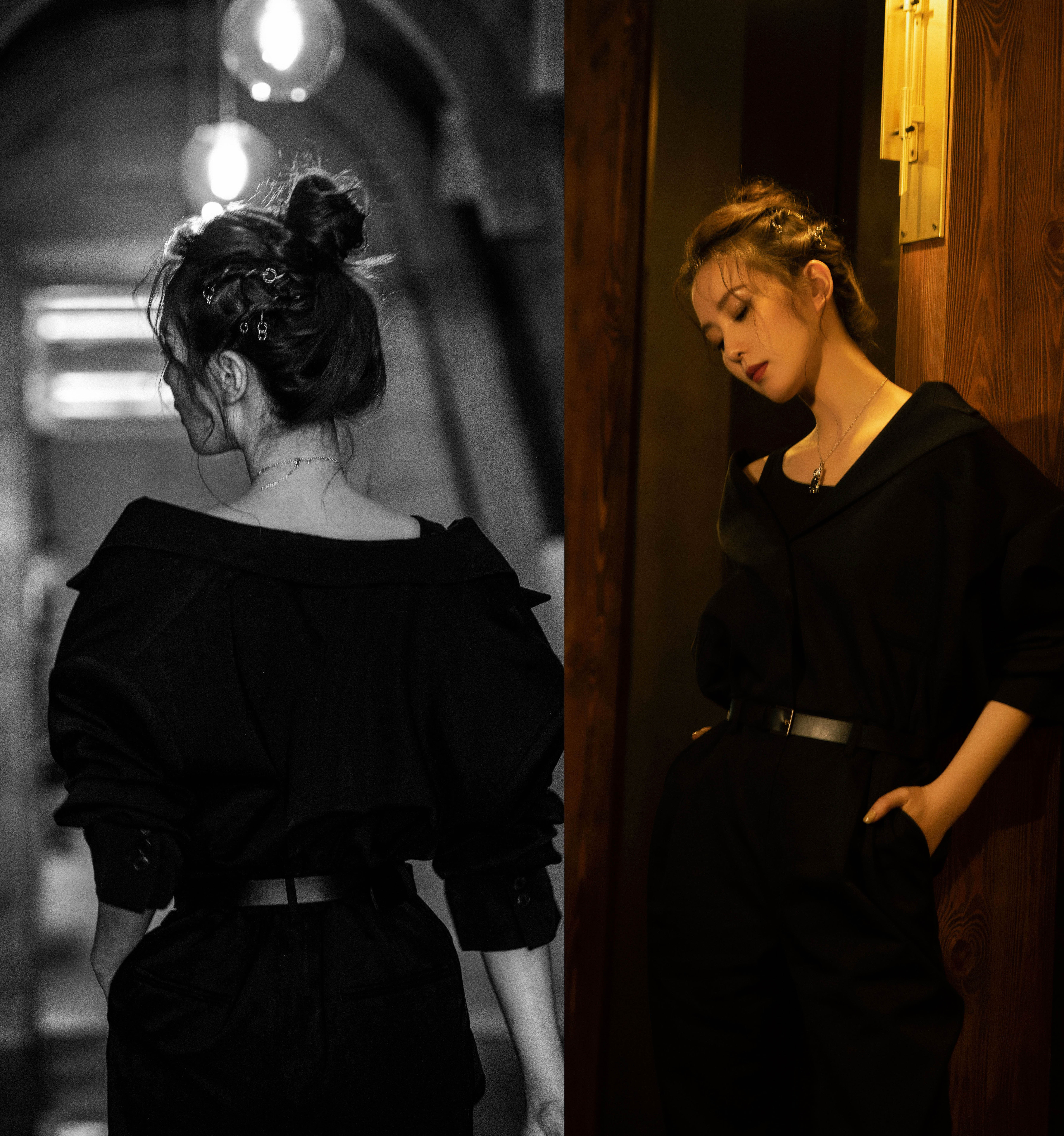 潮酷又显瘦的all black穿搭:刘诗诗景甜优雅,王子文欧阳娜娜酷美