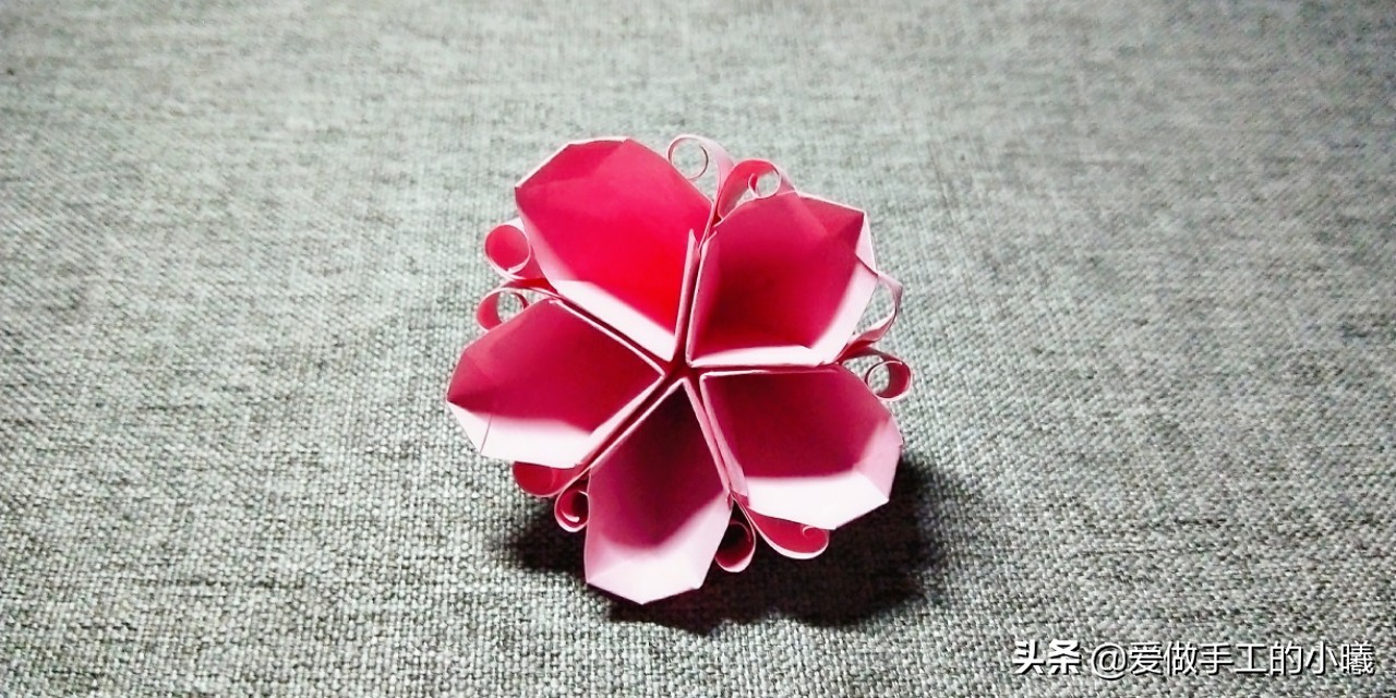 幼儿园五瓣花折纸,立体五瓣樱花折纸