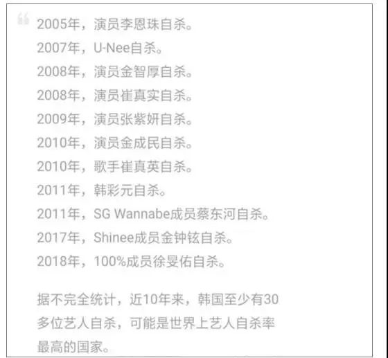 央视曝光韩国娱乐圈“自杀内幕”:如果生活太苦,还请你深爱自己