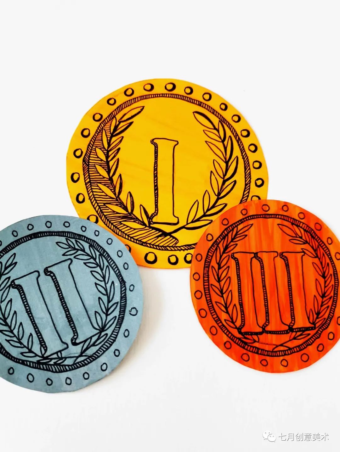 奥运画教程,奥运金牌画法