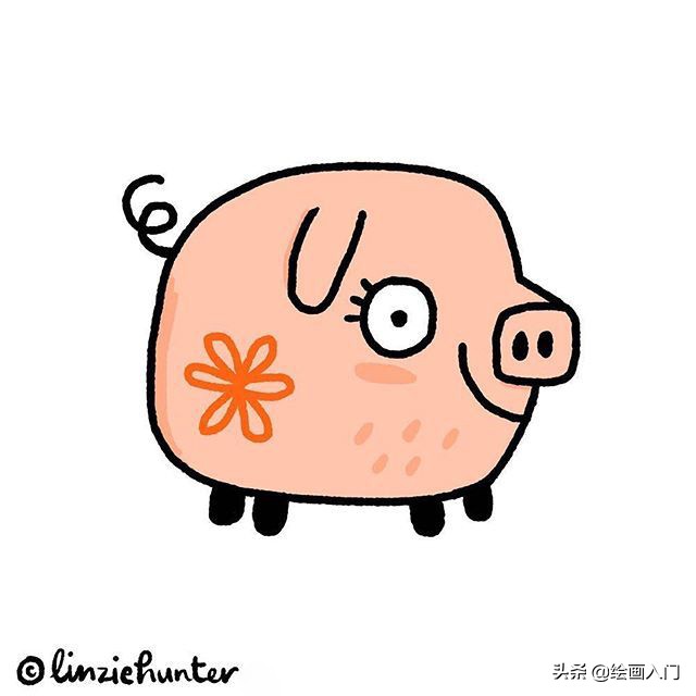 彩铅小动物插画简单,彩铅插画小动物手绘