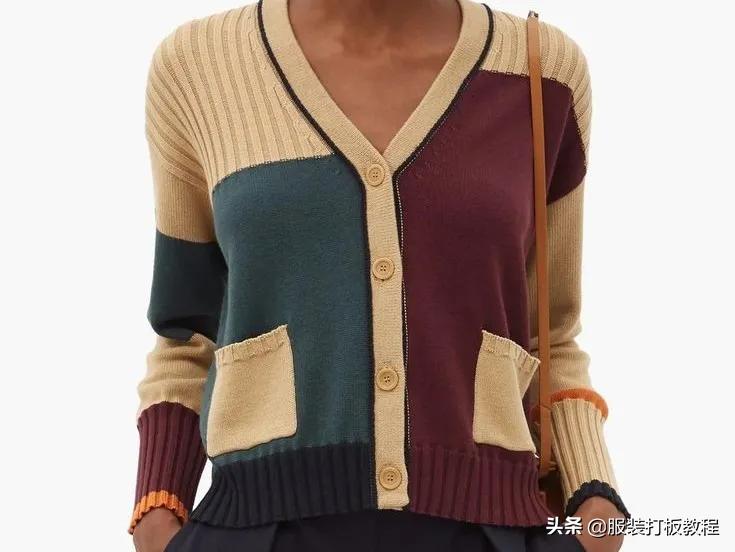 针织圆形口袋视频教程,针织开衫口袋怎么织