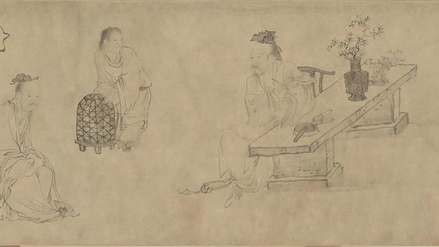 古贤诗词,明杜堇古贤诗意图欣赏