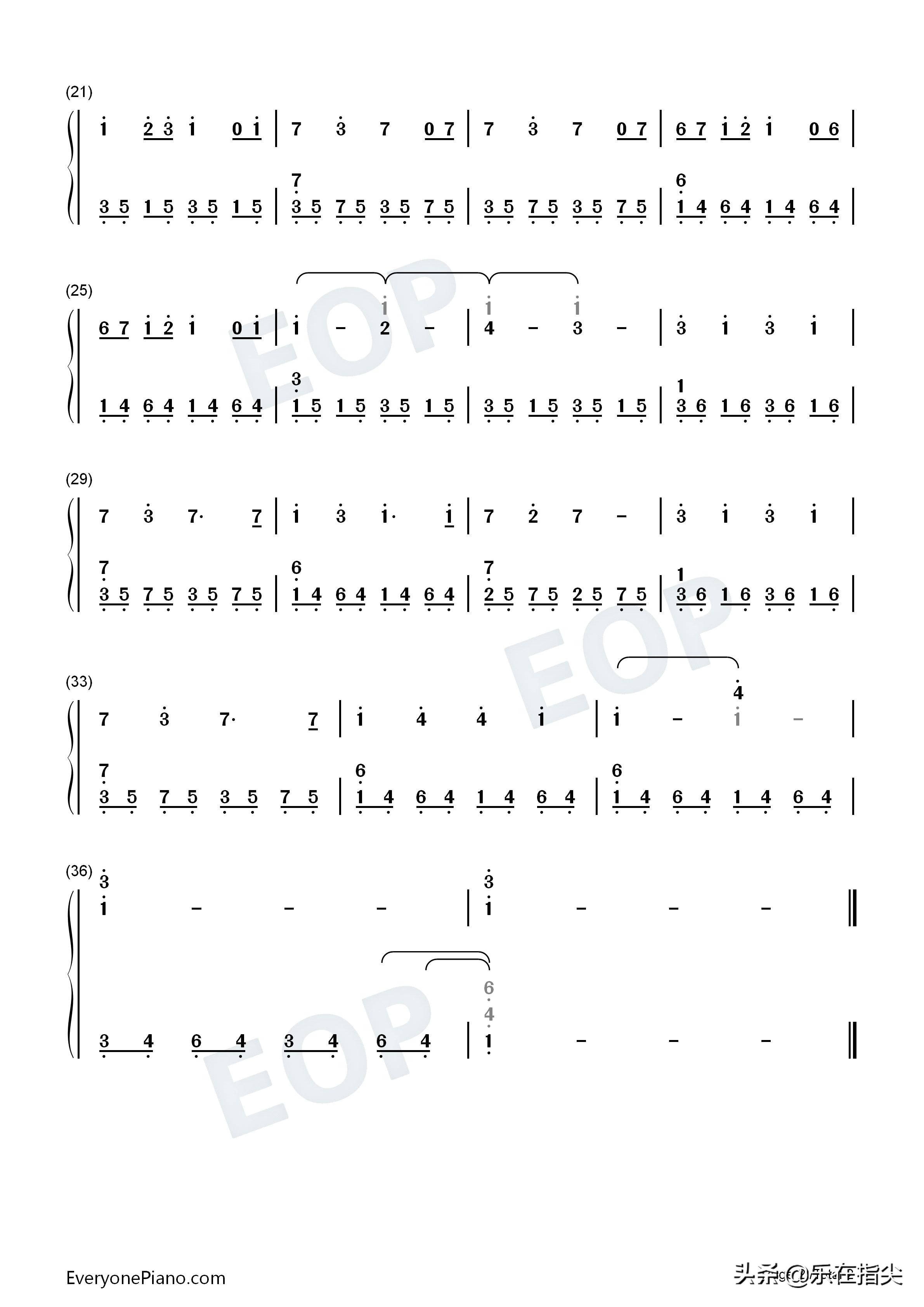 爱的迫降钢琴五线谱,爱的迫降flower钢琴简谱完整版