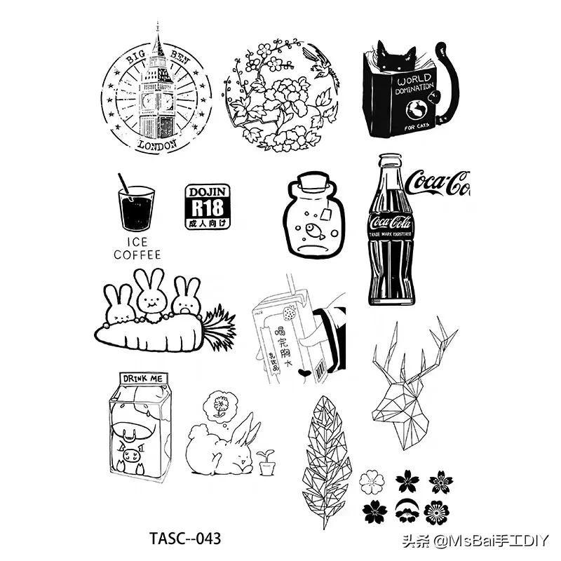 橡皮章手工diy材料包,手工橡皮章图片大全