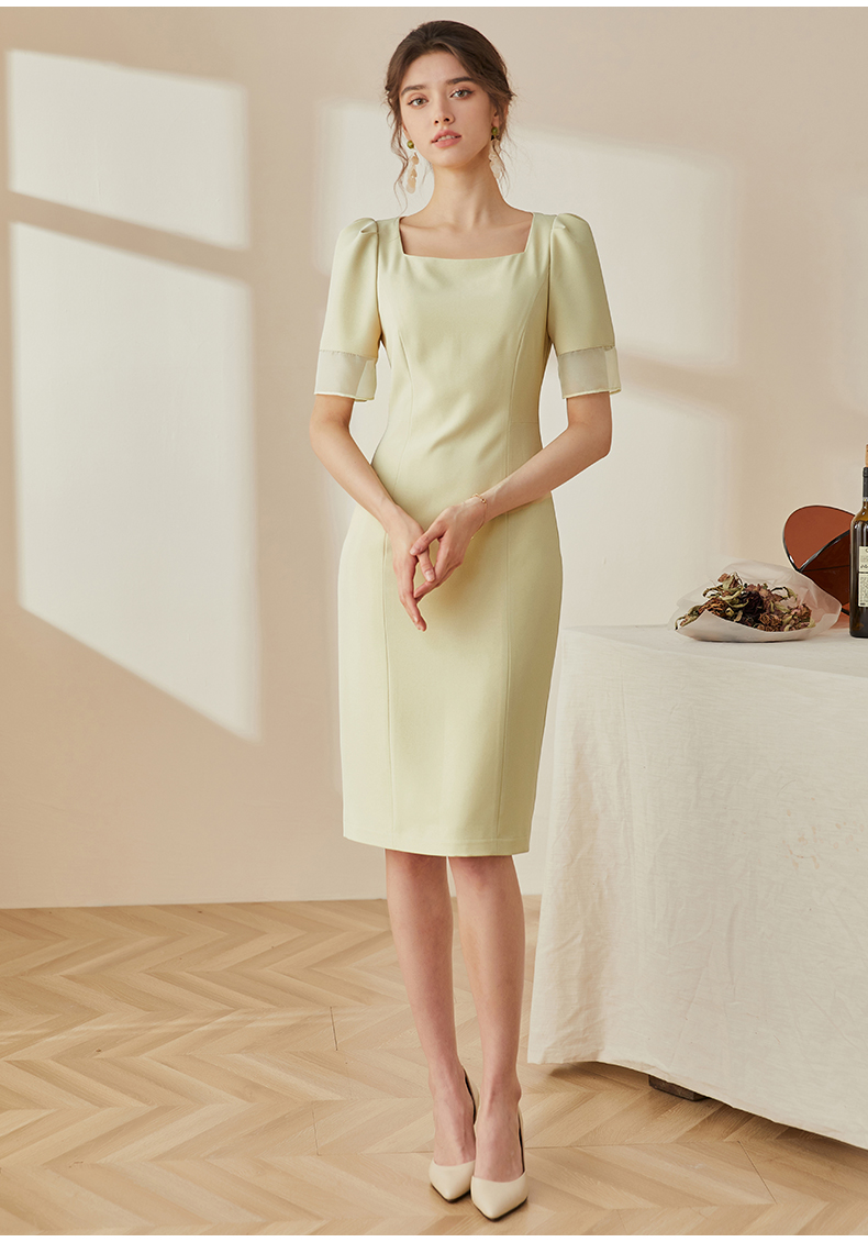 高级修身感连衣裙,高端精致连衣裙修身显气质白色