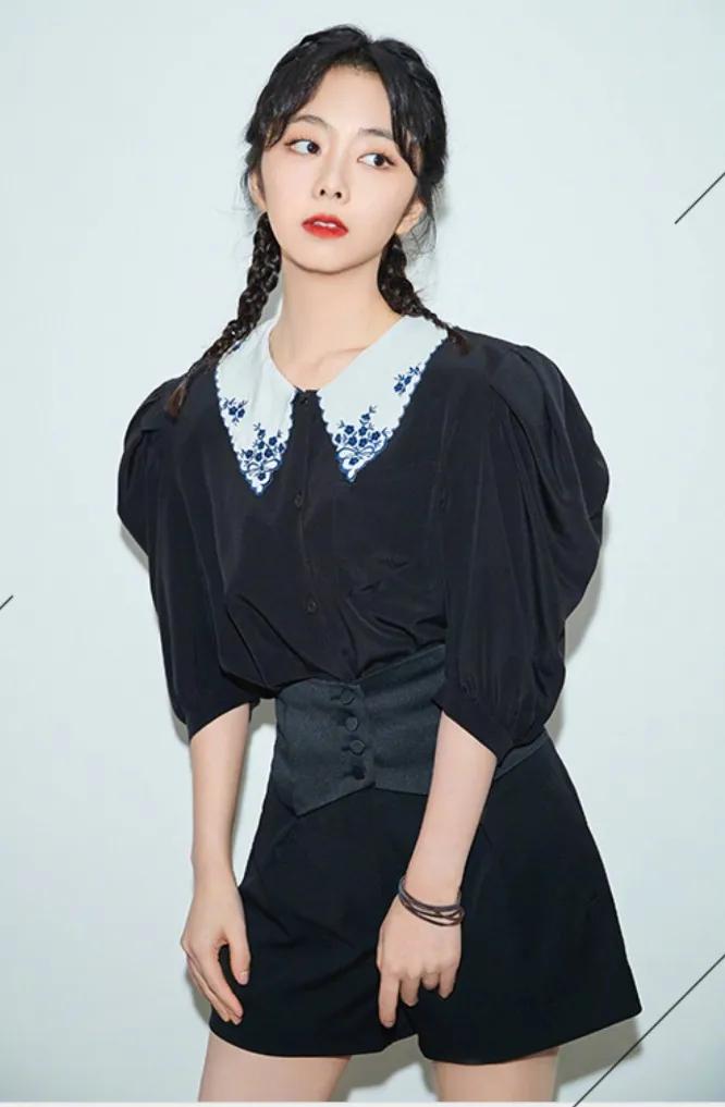 古力娜扎深v蓝色礼服和鞠婧祎,娜扎和鞠婧祎