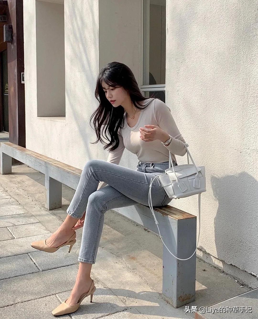初中生牛仔裤搭鞋子女,学生党搭校裤鞋子女