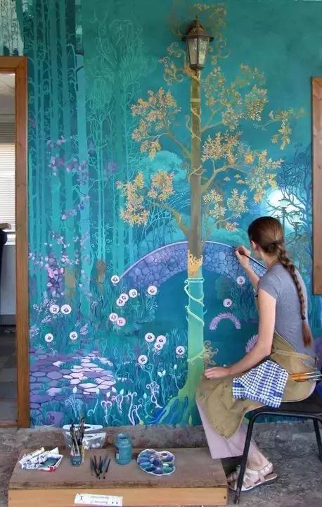 自己在家画墙绘零基础,简单又好看的小墙绘