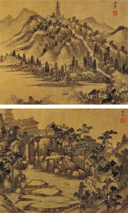 明代吕纪山水画作品高清大图赏析,明代周用山水画作品高清大图赏析