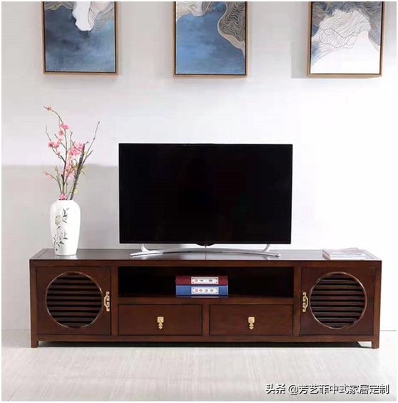 新中式客厅电视柜效果图,餐厅客厅电视柜隔断柜新中式