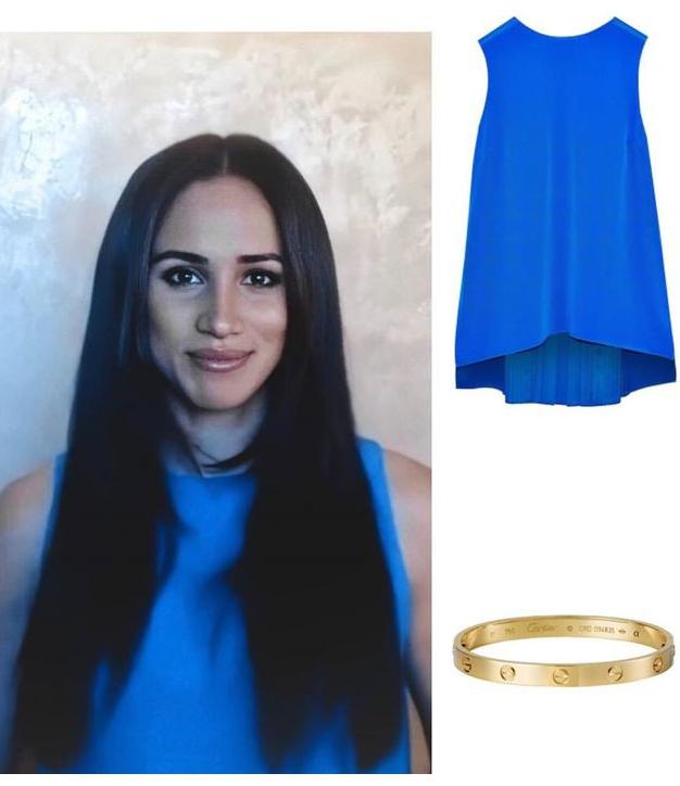 39岁梅根与小12岁章泽天真默契,同款卡地亚手镯美出不同气质