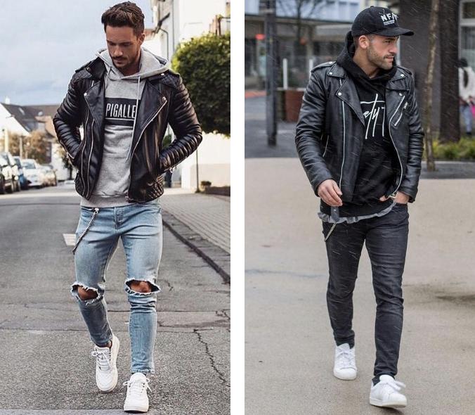 皮衣穿搭男生霸气,皮衣穿什么内搭比较好看