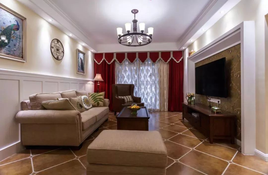 客厅地砖搭配效果图,客厅750x1500瓷砖墙横铺还是竖铺