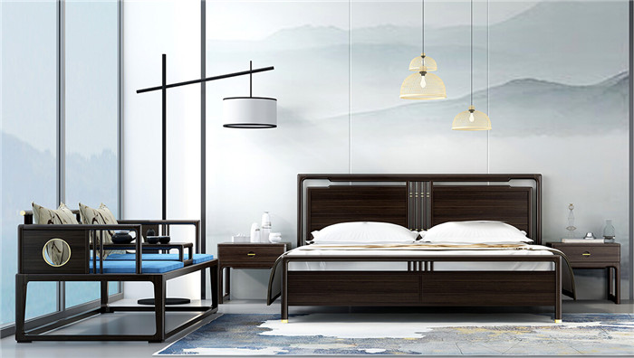 中式简约实木家具效果图,新中式实木家具设计效果