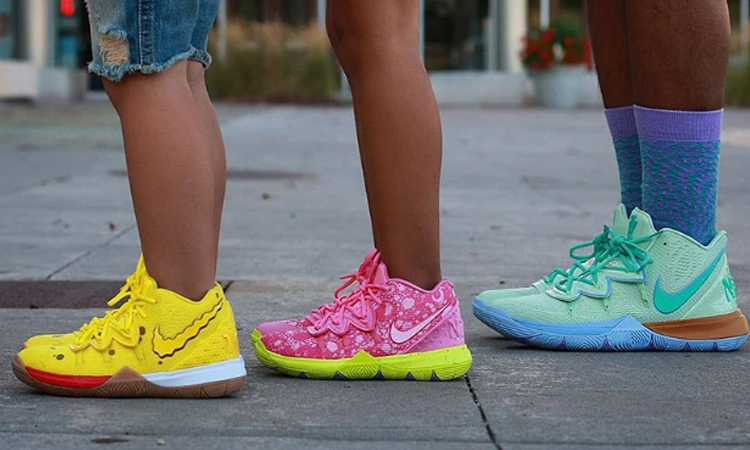 海绵宝宝球鞋限定款,海绵宝宝联名球鞋所有的细节